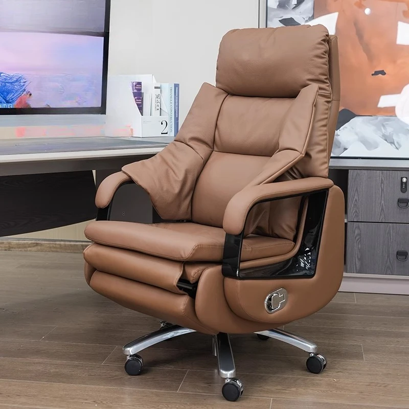 High-end Office Comfortable Computer Chair Office Boss Chair Electric Adjustable Leather Class Chair Comfortable