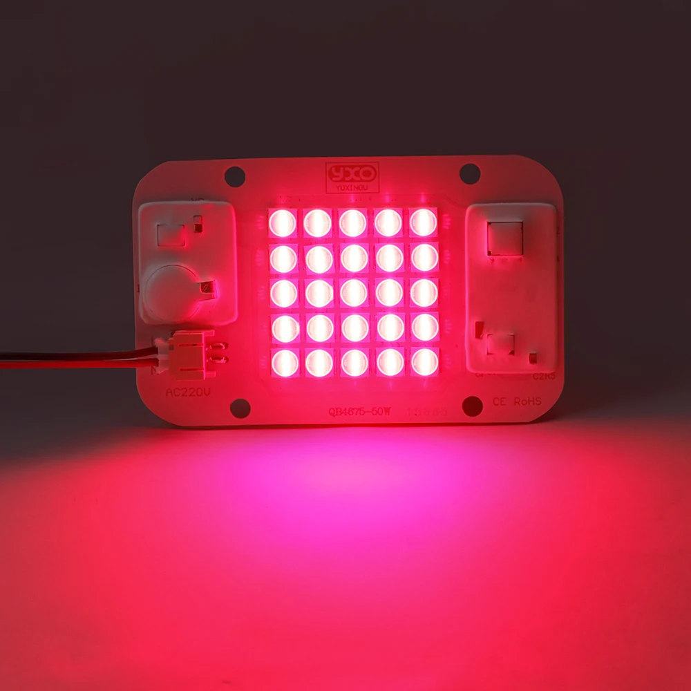 Lampada di crescita idroponica a LED fai-da-te da 50 W DOB dimmerabile 660 nm, adatta per piante da interno Samsung Lm283b ingresso 220 V AC COB chip