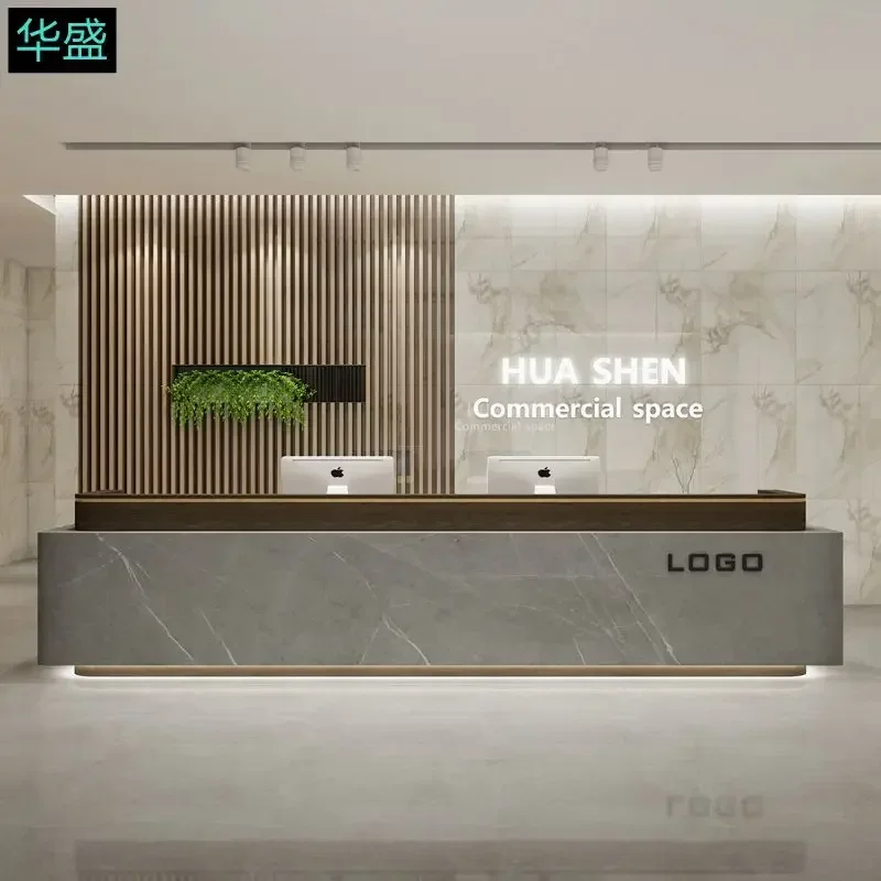 

Modern Simple Reception Desks Nordic Originality Design Beauty Salon Bar Counter Fashion Office Furniture Receptionsdisk FYRD