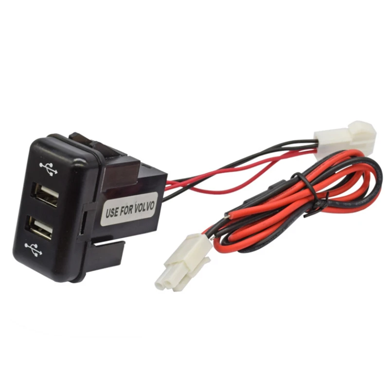 1Pc Dual USB Power Charger For Volvo FH FH12 Truck 2 Ports Fast Charger For Ipad Iphone Android