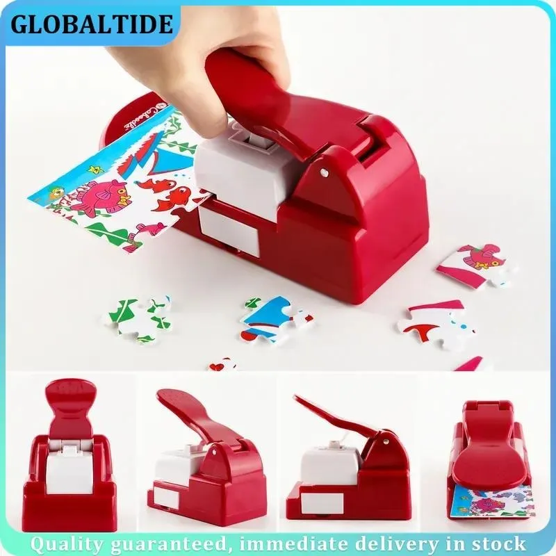 Jigsaw Puzzle Making Machine Red Green Creative Photo Cutter for 4x6 Inch Puzzles Kids DIY Handmade Toys Tool Gift