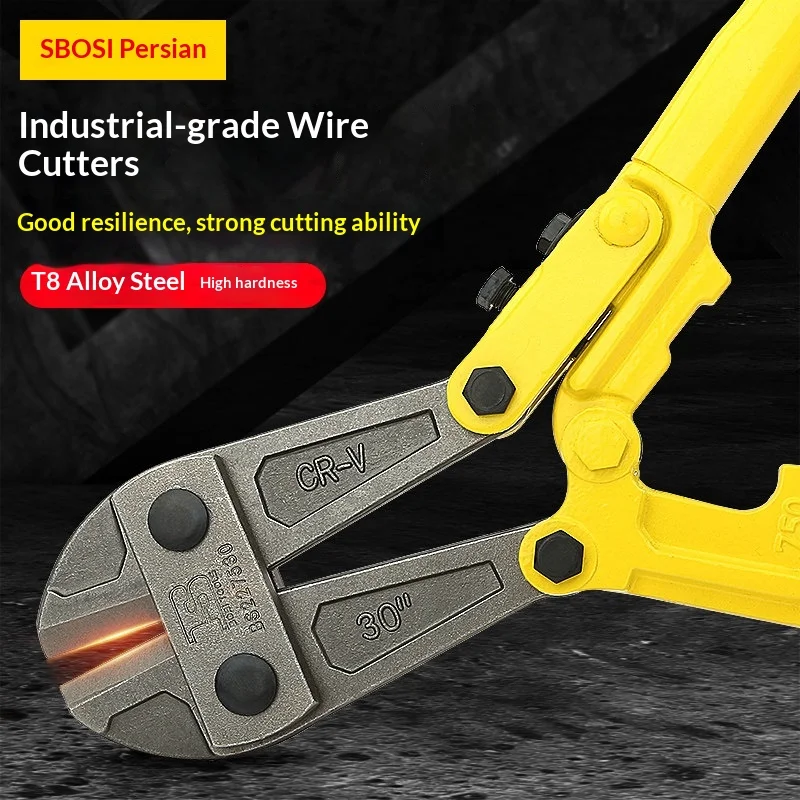 Industrial-grade 8/14/18 Inches Bolt Cutters Heavy Wire Cutting Pliers Multifunction Flat Nose Wire Clippers Household Hand Tool