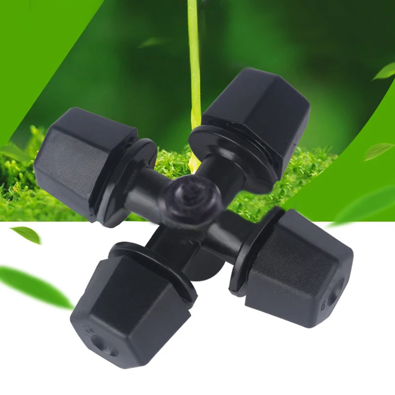 10 Pcs/lot Plastic Cross Atomizing Nozzle Sprinkler Garden Lawn Greenhouse Humidifier Spray Atomization Irrigation Equipment