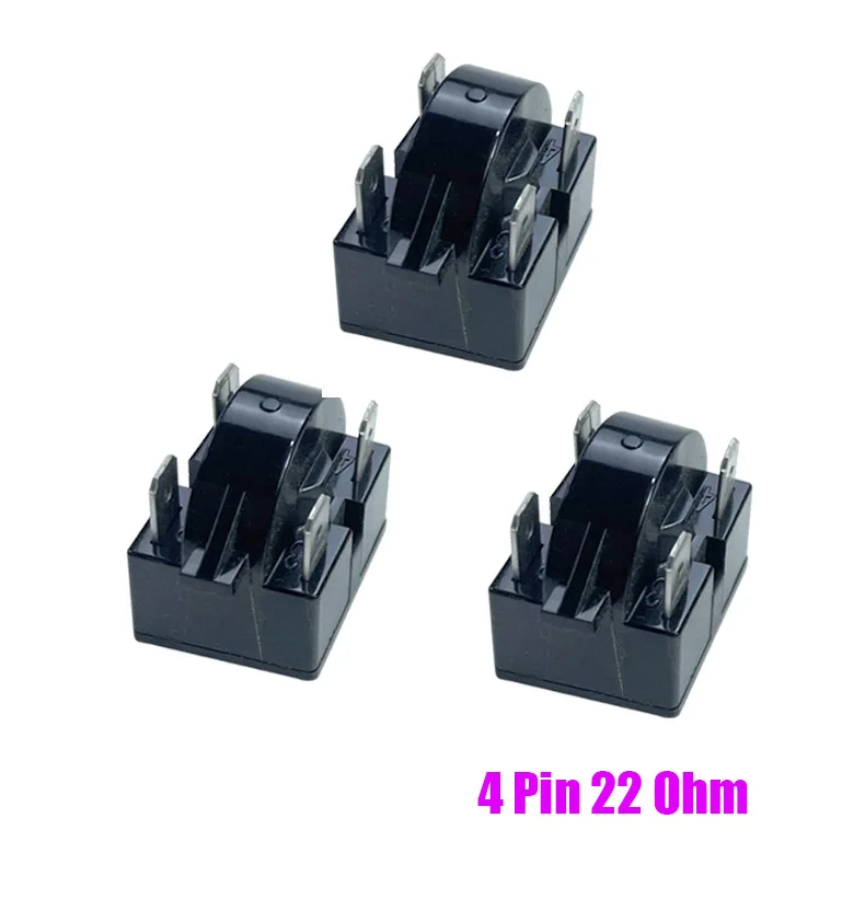 4 Pin 22 Ohm PTC Starter for Refrigerator Freezer Compressor Large Insert Electrical Appliance Repair Part