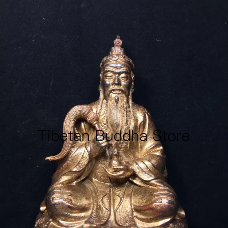 25cm Pure copper statue of Taishang Laojun is enshrined as a decoration for the Yuanyang God Daozu Shangde