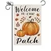 Pumpkin Patch Decorations - Pumpkin Patch Sign Garden Flag Double Sided Outside Vertical Autumn Seasonal Holiday Welcome Yar jjp
