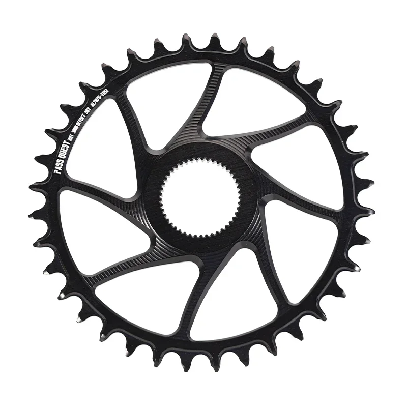 PASS QUEST 3mm Offest Round Narrow Wide Chainring for Rotor Direct Mount Crank Gravel Bike 9-12 Speed Chain 36-48T