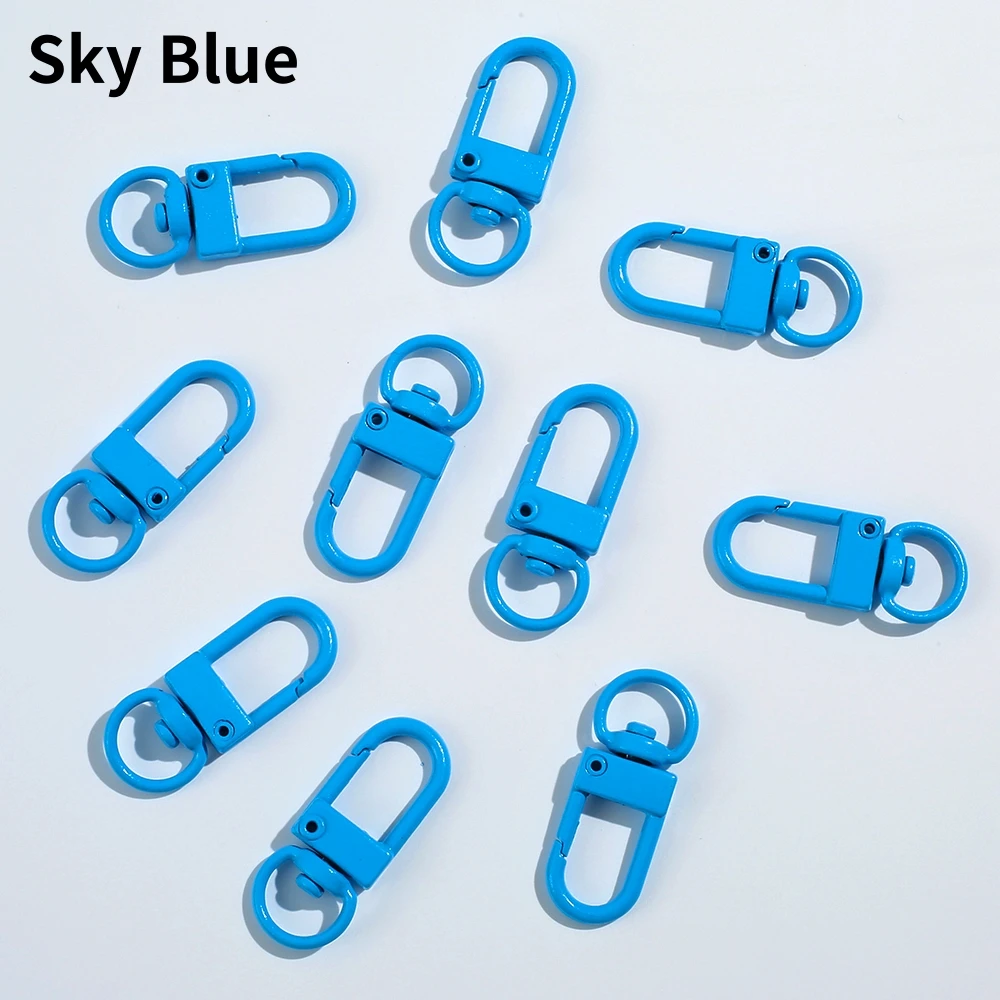 10/20pcs Colorful Metal Plated Lobster Clasp Hooks