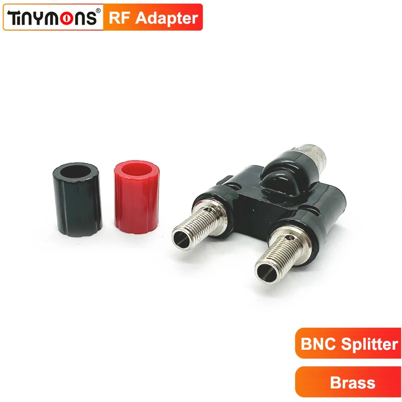 BNC Banana Splitter Q9 BNC Female to 2x Dual Banana Female Jack Socket Binding Post RF Coaxial Connector 4mm