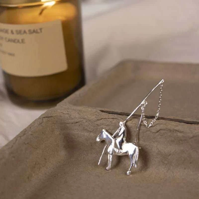  Creative Mongolian Horse Lassoes Poles Brooch Pin for Formal and Everyday Outfits
