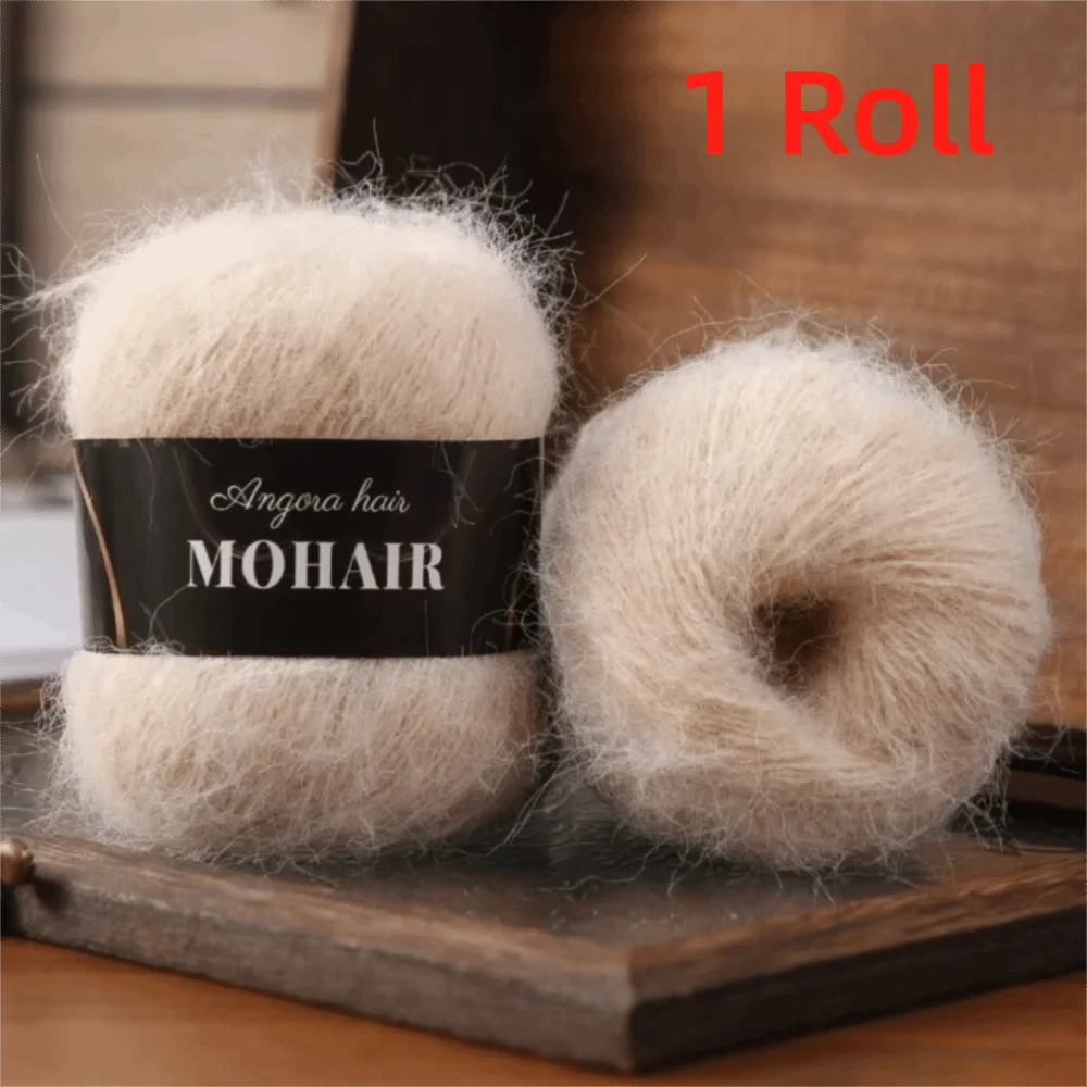 Comfortable Thread Cotton Blended Alpaca Mohair Yarn Soft Fluffy Handmade Hand-Knitted Yarn Long Haired Knitting Yarn Knitting