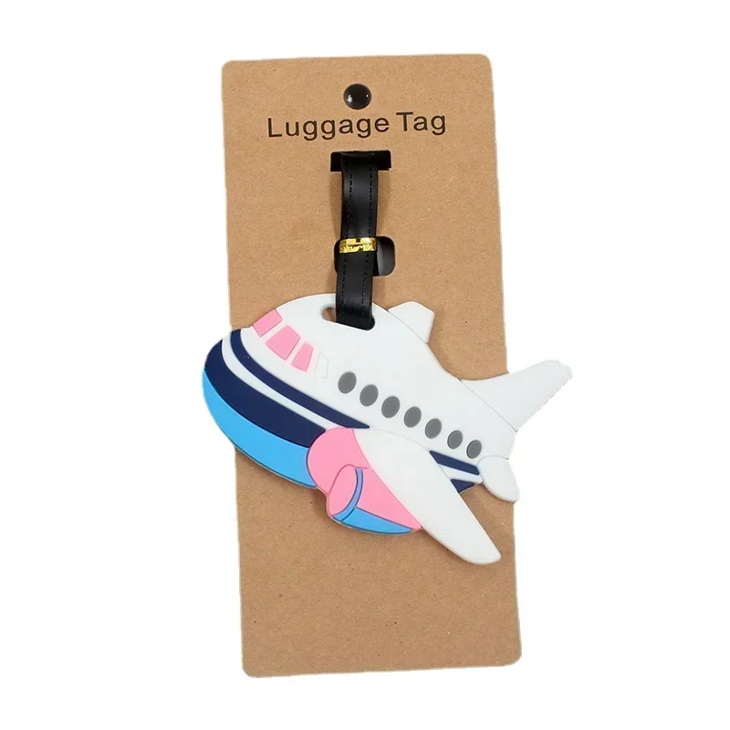 Travel Cute Luggage Tag Plane & Car Luggage Tag Silica Gel Suitcase ID Addres Holder Baggage Boarding Tag Portable Label