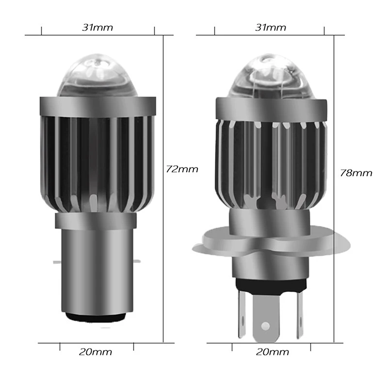 1 Uds CSP 10000Lm H4 LED Moto BA20D LED Moto bombillas para faros lente amarilla lámpara Hi Lo lámpara para faros de motocicleta