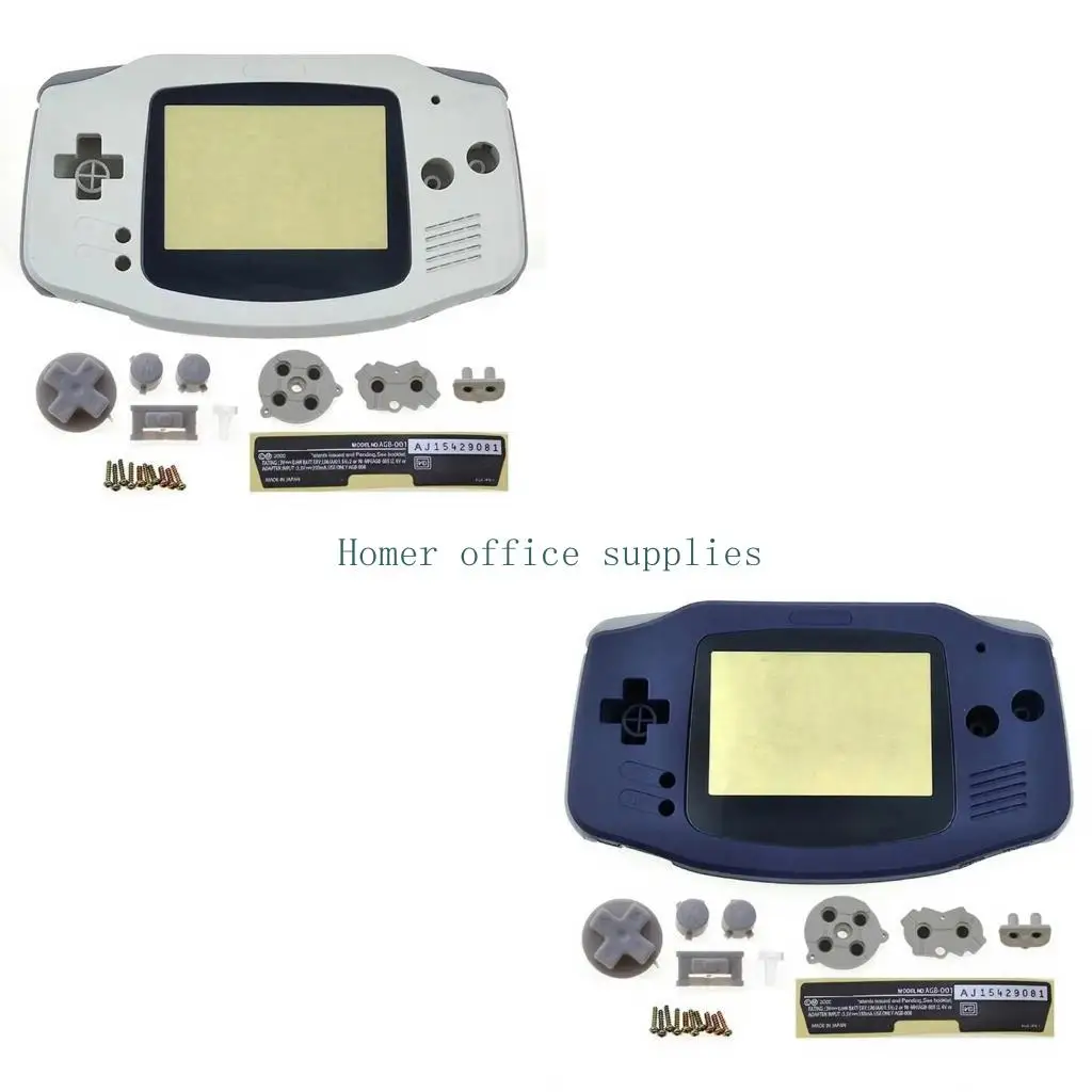 K43B Repair Housing Pack for Handheld Game System Shell Service with Control Parts, Contact Layers and Screw Hardware Use