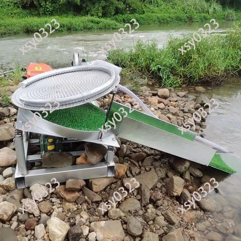 Portable Gas Powered Gold Mining Machine, Vibration Siphon Gold Sluice Box Mineral Separation Equipment