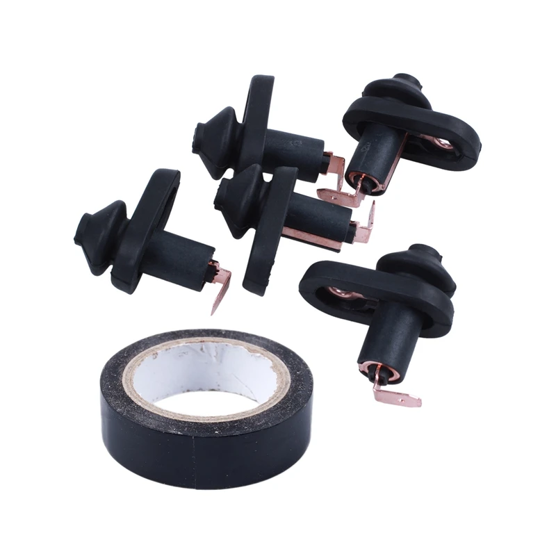 5Pcs Black Door Lamp Light Switch Mounting For Car & 1Pcs 19Mmx10m Duct Waterproof Tape, Black