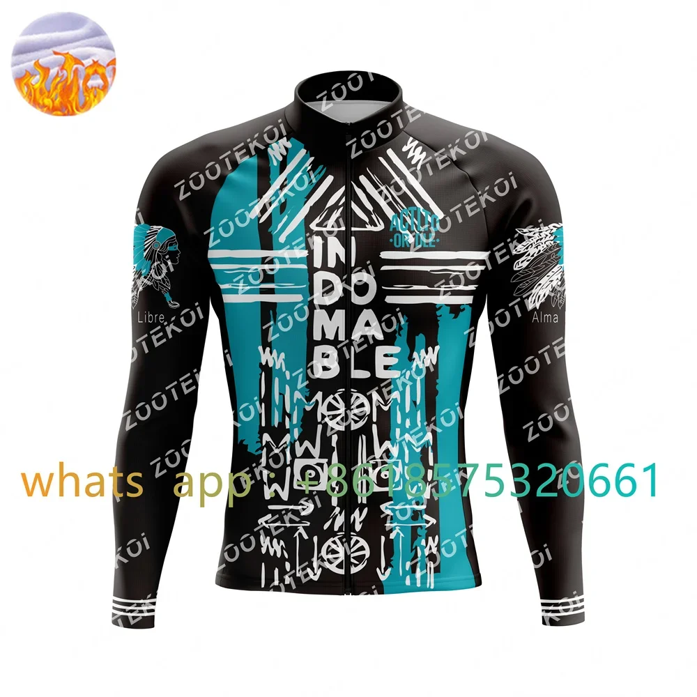 

ACTLTO OR DLE Team Winter Thermal Fleece Mens Cycling Jersey Long Sleeve Ciclismo Bicycle Wear Bike Clothing Maillot Ciclismo