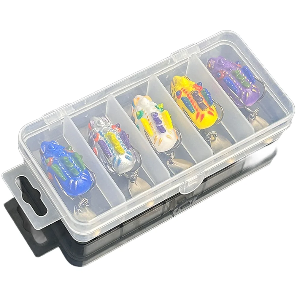 

37mm 4g Floating Thunder Frog Lure with 3D Eyes and Soft Silicone Body for For black Bass Musky Pike and Walleye Fishing