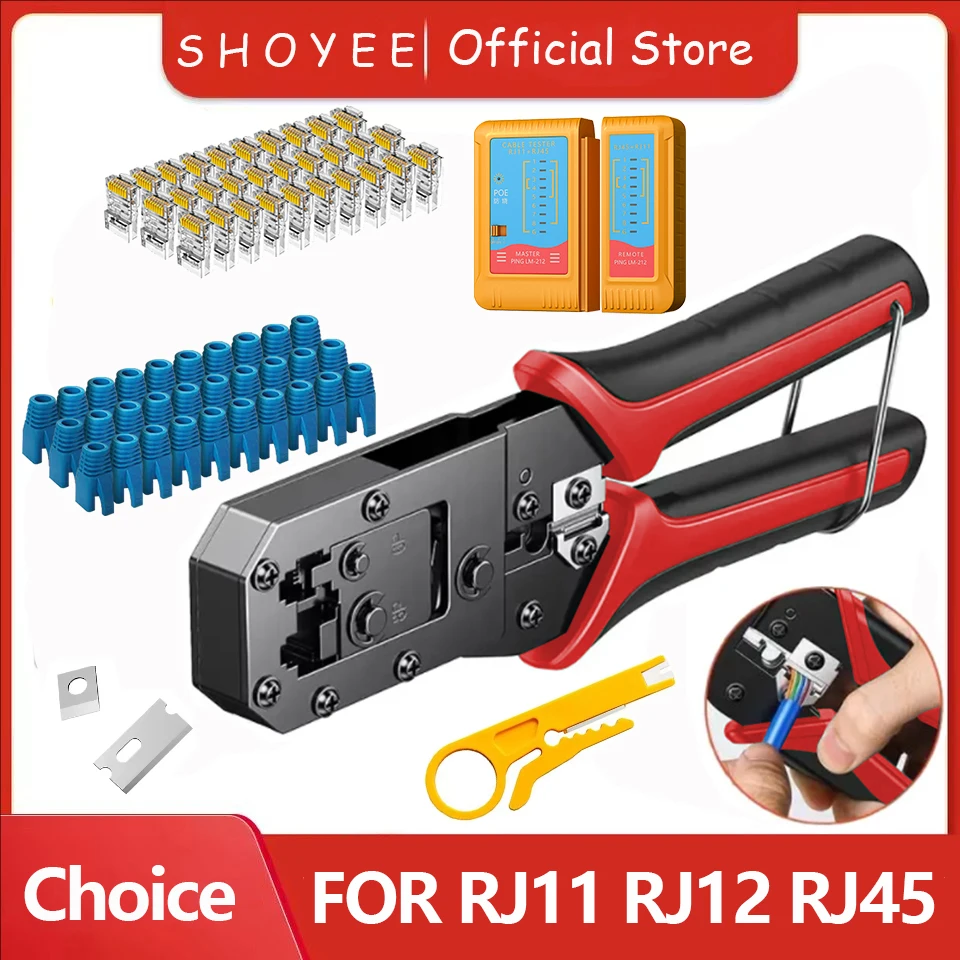 

Обжимной инструмент RJ45 Сеть Ethernet LAN Кабельный щипцы Резак для зачистки плоскогубцы 8P RJ45 6P RJ12 RJ11 для модульного разъема
