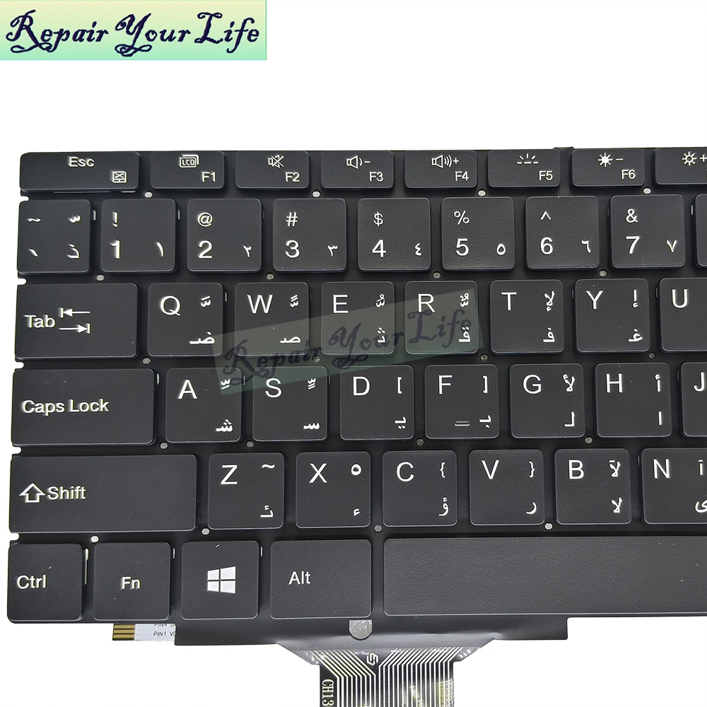 Imagem -03 - Teclado Portátil Retroiluminado para Chuwi Eua Árabe Russo Gemibook Cwi528 Cw1528 Pride-k3918 Mb2757001 X313c Ch1301 ar ru Inglês