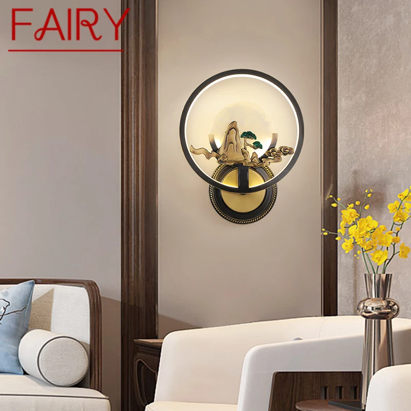 

FAIRY Brass Wall Lamp LED Modern Luxury Marble Sconce Light Interior Decoration Household Bedroom Bedside Living Room Corridor