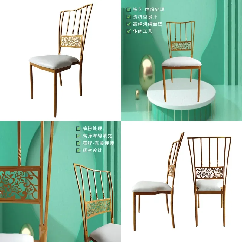 Factory Wholesale Iron Chair for Hotel Banquet Wedding Outdoor Lawn Events Bamboo Style Reinforced King Soft Bag Chair