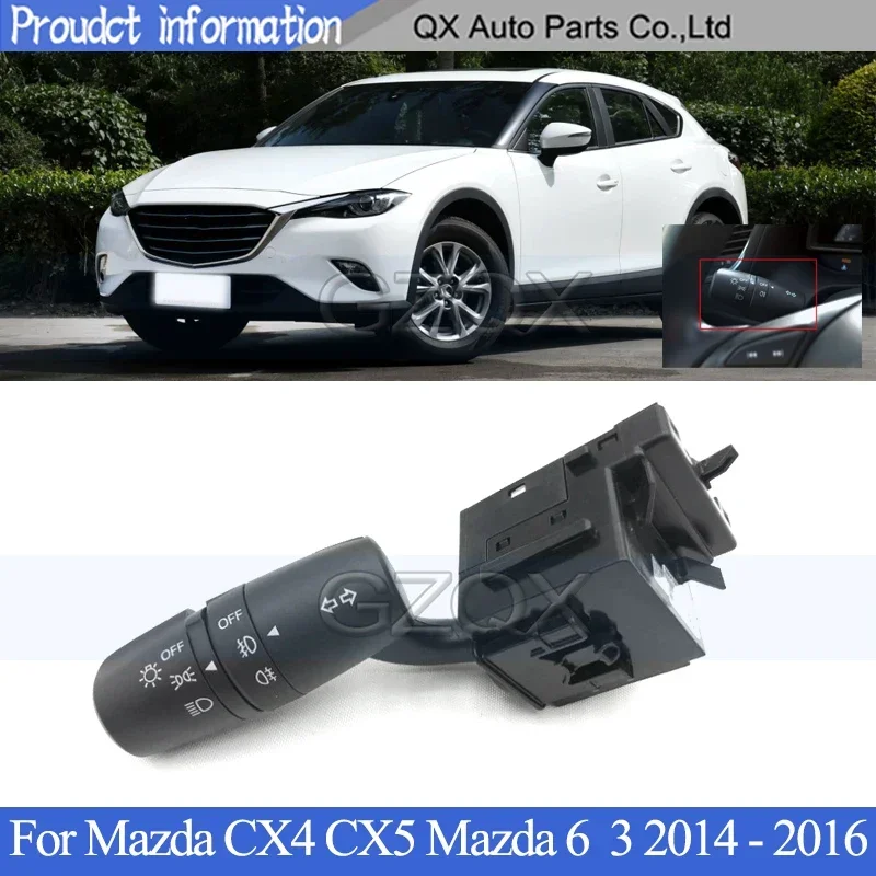CAPQX Headlight fog light Turn signal switch For Mazda CX4 CX5 Mazda 6 Mazda 3 2014 2015 2016 Fog light switch Switch Button