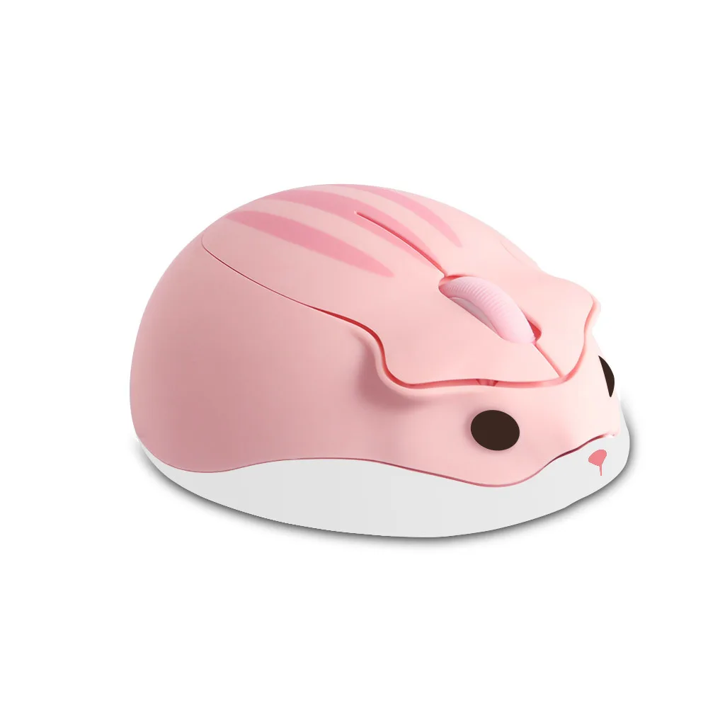 Bonito sem fio Bluetooth Mouse, 2.4G, Hamster Criativo, Ergonômico, USB Optical, Mini 1200 DPI, Ratos Rosa para PC, Computador portátil, Presente