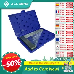 ALLSOME Machinist Square 90 Degree Right Angle Engineer Set Precision Ground Steel Hardened Angle Ruler HT2059-2064