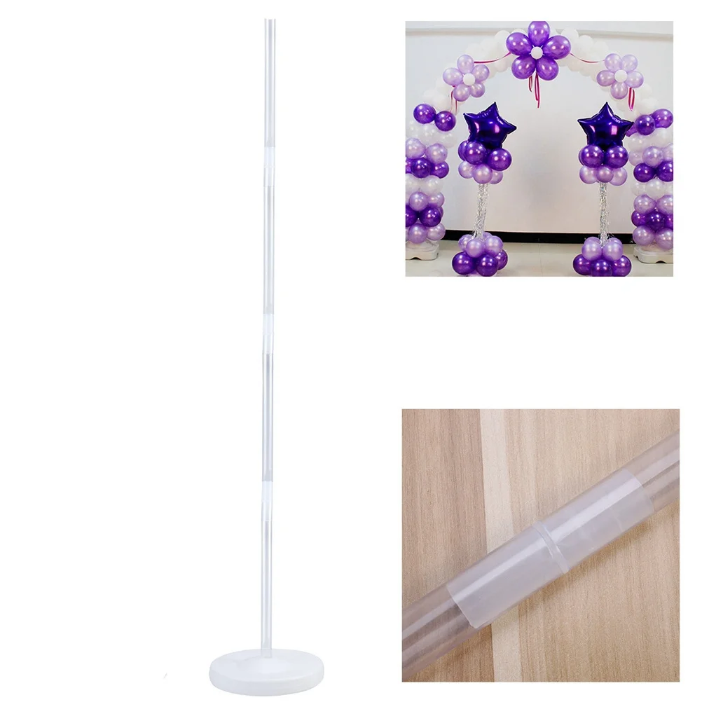 

3Pcs Balloon Column Stand Kit Flexible Rod No Tools Needed Sturdy Lightweight for Event Decorations Balloon Arch