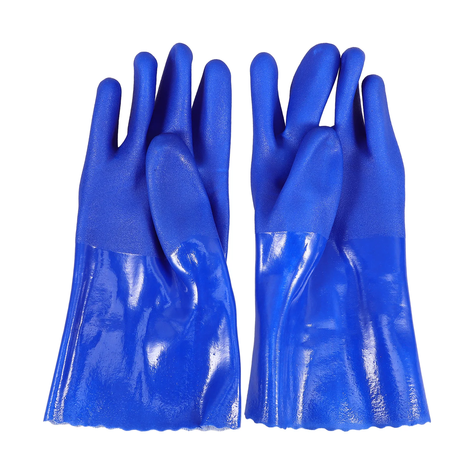 ULTECHNOVO 1 Pair Oil Resistant PVC Gloves Acid Alkali Proof Heavy Duty Work Safety Gardening Outdoor