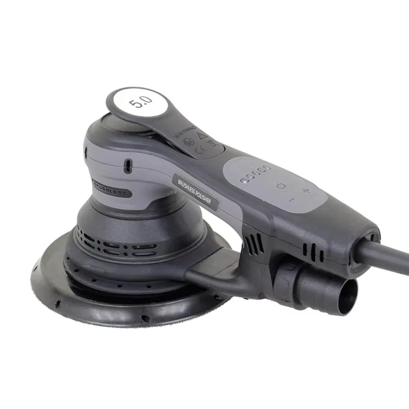 Brushless Random Orbital Sander 5mm Orbit Auto Vacuum Electric Wood Car Body Sanding Polisher