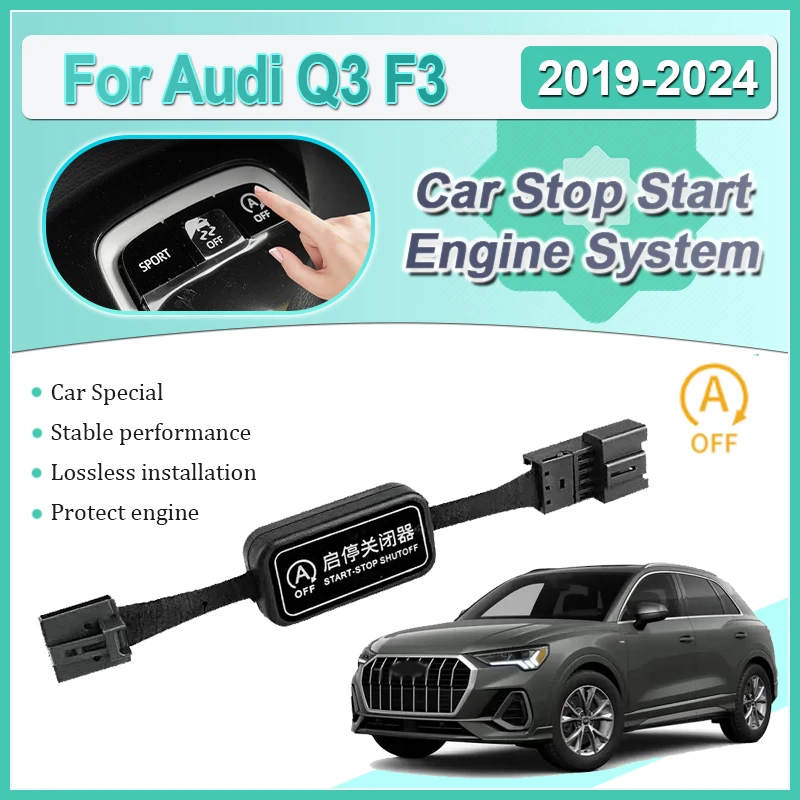 

For Audi Q3 F3 2019 2020~2024 Car Automatic Stop Start Switch Off Device Plug Cables Auto Stop Start Engine System Accessories