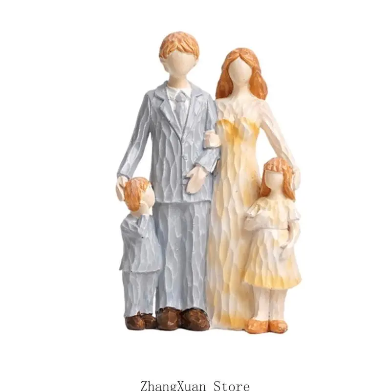 Familienfiguren, Harz, Familienskulptur, Mutter und Tochter, Statue, Heimdekoration, Muttertagsgeschenk für Mutter, 3 x – Detail 10