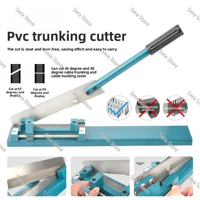 SC-01 Wire Duct Cutter Plastic Slotted Wiring Duct and Covers Cutting Machine 200mm Cabe Trunking Bench Multi-Angle Cutting Tool