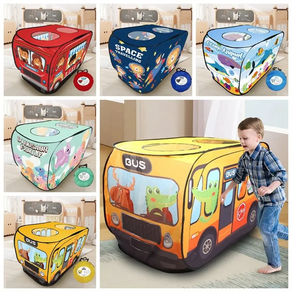 Girl Boy Gift Foldable Car Tent House Fire Truck Popup Play Tent Toy Icecream Car Police Car Bus Tent Game House