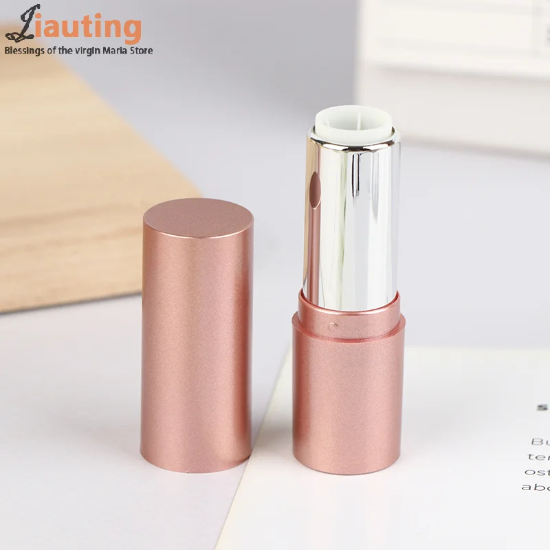 3.5 مللي أنبوب أحمر الشفاه القابل لإعادة الملء مع غطاء ماتي روز حاوية بلسم الشفاه فارغة DIY بها بنفسك مستحضرات التجميل مرهم الحاويات زجاجة السفر #4