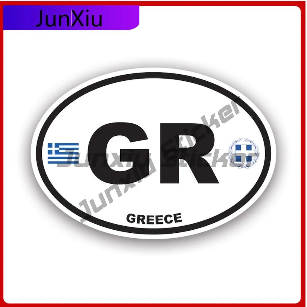 

Greece Oval Sticker Waterproof Outdoor Decals Funny Car Waterproof Vinyl Decal For Outdoor Safety Warnings High Quality Fun