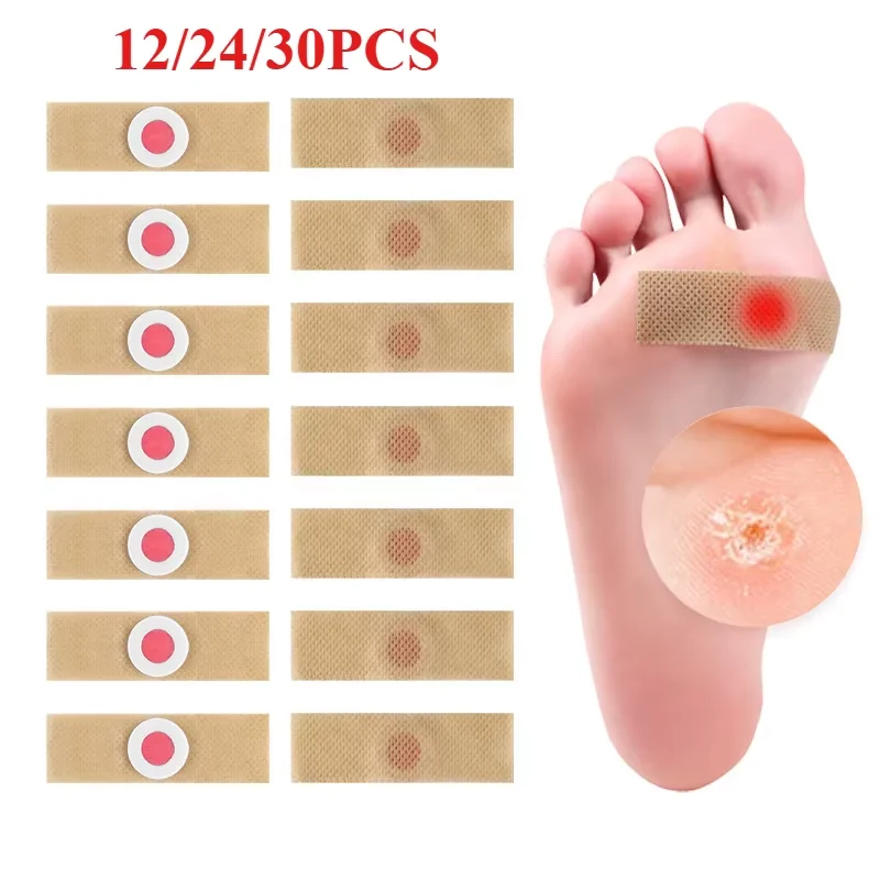 12/24/30 Uds parche adhesivo para el cuidado de los pies almohadillas de eliminación de maíz parches curativos callos eliminar callosidad herramienta de cuidado de la piel de desintoxicación