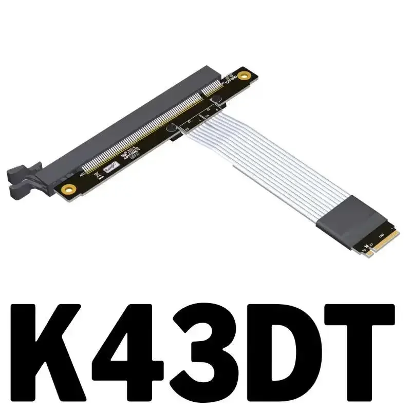 K43 Series PCI-E 4.0 16x Riser Card M.2 NGFF NVMe Key M to PCIe x16 Riser Cable Gen4 SATA Power Cable 64Gbps STX Extender Jumper