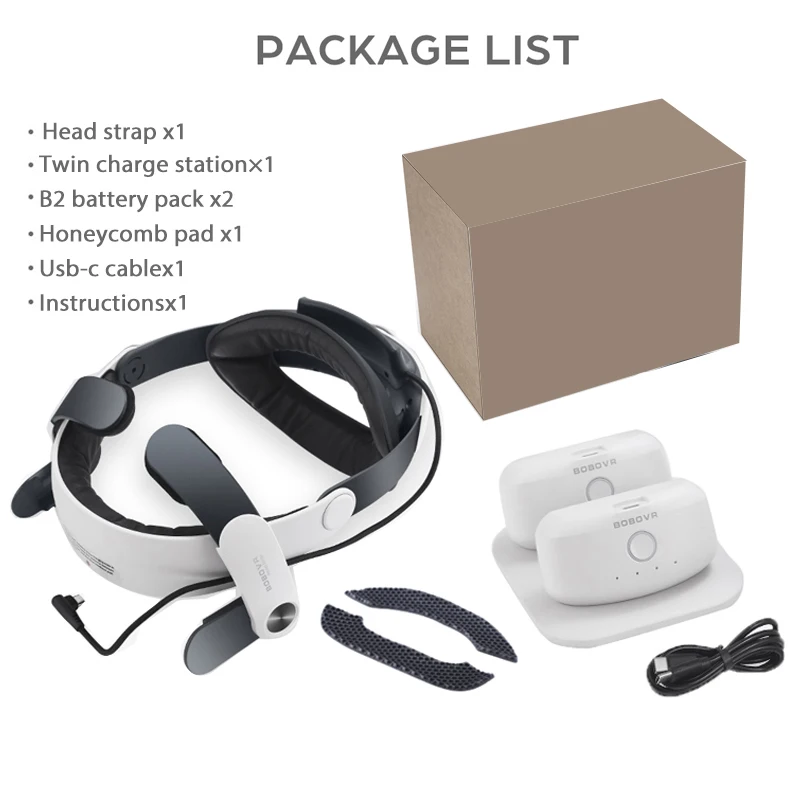 BOBOVR M2 Pro Battery Head Strap Compatible with Oculus Quest 2