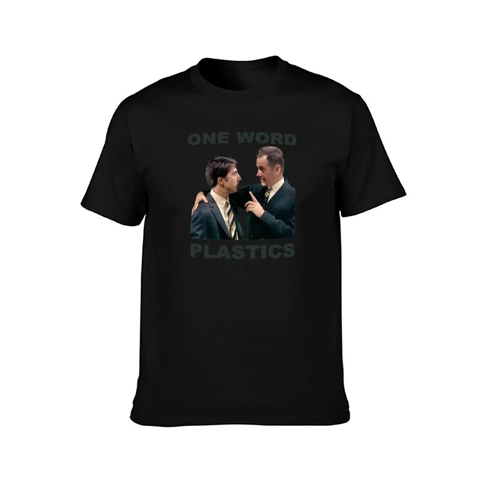 The Graduate - One Word. Plastics. (Color) T-Shirt, Summer Casual Cotton Tee, Oversized Streetwear Tops, Vintage Graphic Print
