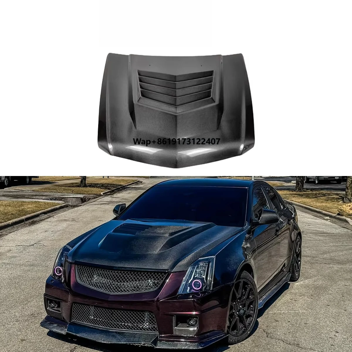 

Carbon Fiber Front Engine Hood for CTS V Style Carbon Fiber Car Engine Bonnet 2008-2012