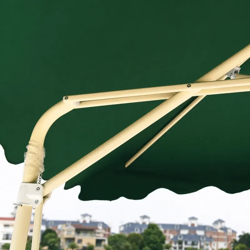 Large Outdoor Parasol for Balcony Courtyard Villa Garden Commercial Stall Sun Umbrella with Crank Mechanism Heavy Duty Patio