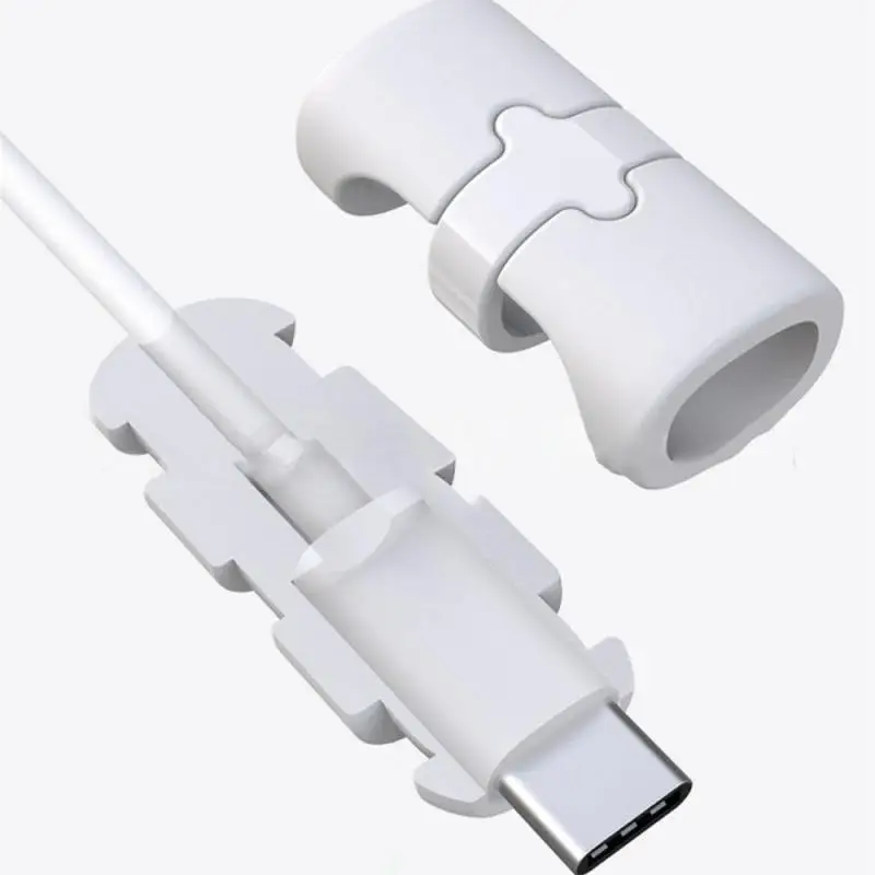 Silicone Mobile Phone Charger Cable Protector Line Wire Bite Cable Protector for Android Type-C Wire Winder Protection