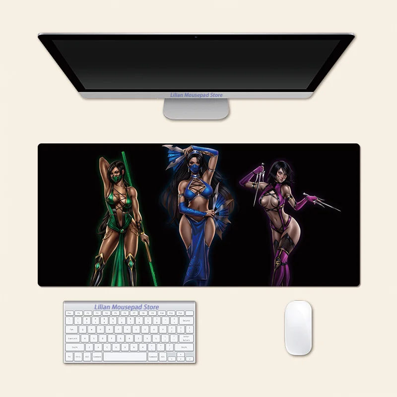 Kitana Human Fast Fighting MK Anime Large Mouse Pad PlayMat Office Mousepad Game Creative Desk Gaming Mat