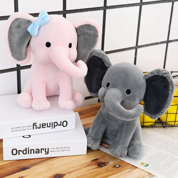 Weiches, süßes, gefülltes Elefanten-Plüschtier aus PP-Baumwolle, beruhigender Schlafbegleiter für Babys, Kinder, Geburtstagsgeschenk, Schlafbegleiter für Kinder