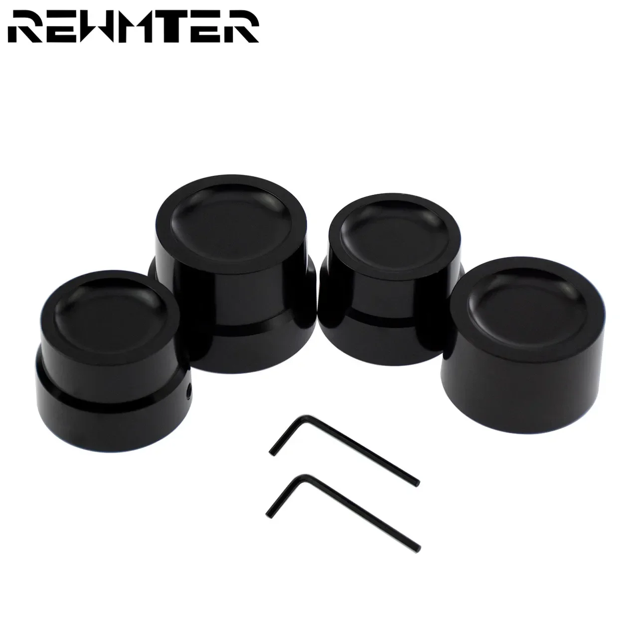 

Black CNC Front Rear Axle Nut Covers Cap Kit For Harley Sportster XL 883 1200 Dyna Fat Bob Street Bob Softail Touring FLHR FLHX