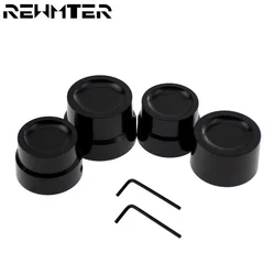 Black CNC Front Rear Axle Nut Covers Cap Kit For Harley Sportster XL 883 1200 Dyna Fat Bob Street Bob Softail Touring FLHR FLHX