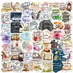 10/30/50PCS Bible Cross Jesus Stickers Graffiti DIY Waterproof Motorcycle Laptop Luggage Phone Suitcase Bike Decoration Kid Toys